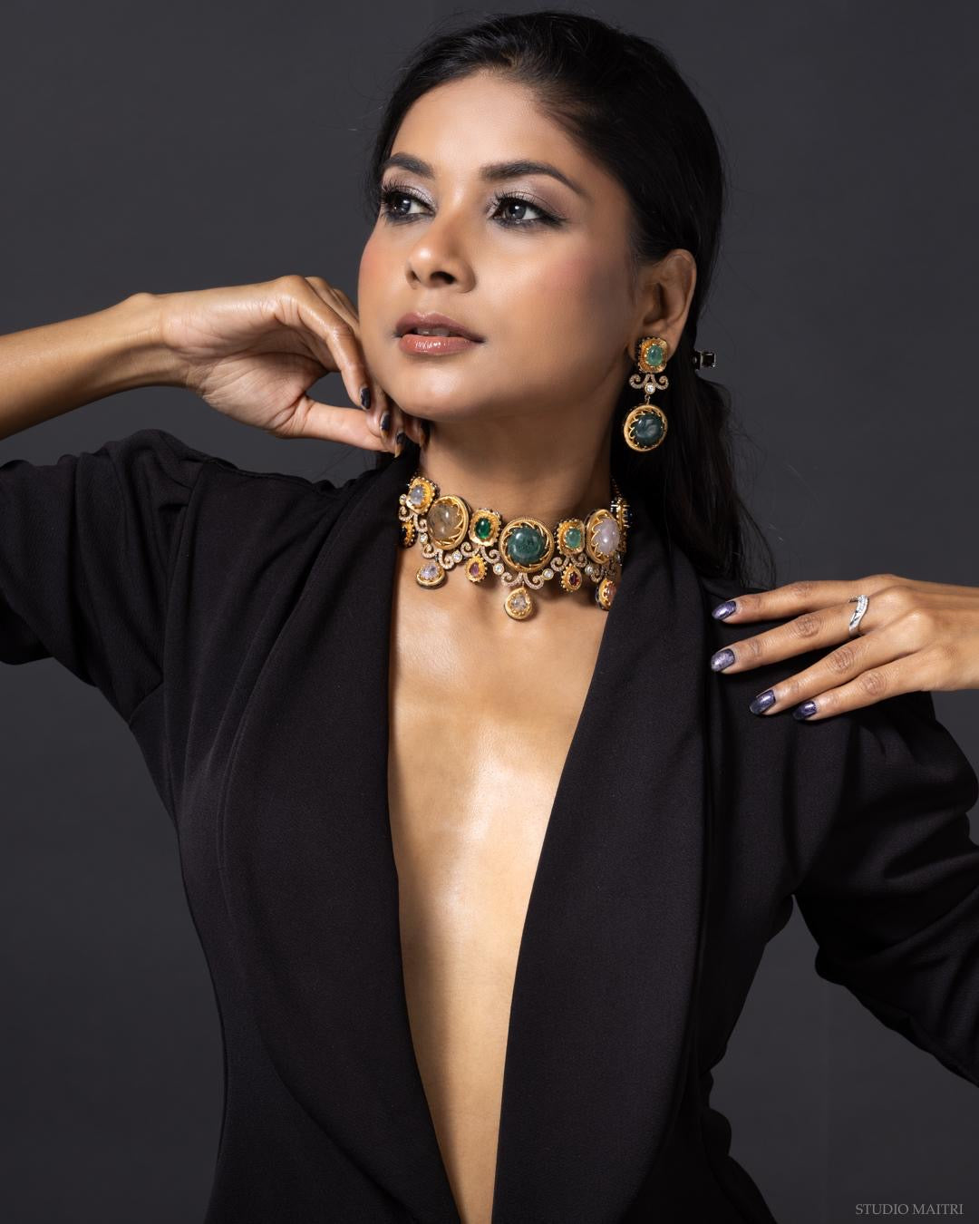 Sabyasachi-Inspired Regal Medallion Choker Set