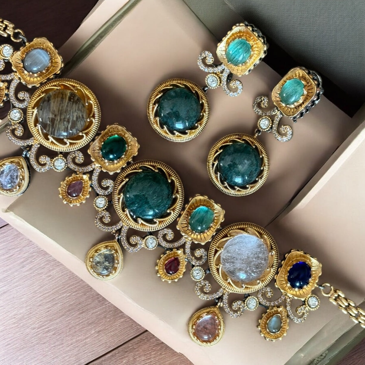 Sabyasachi-Inspired Regal Medallion Choker Set