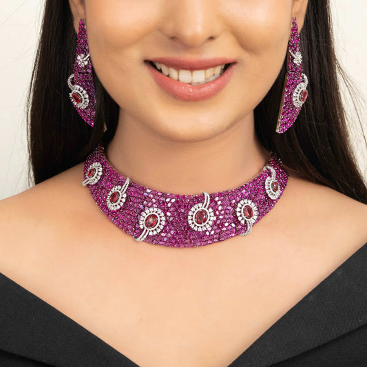 Luxe Celeste – Diamond Choker Set