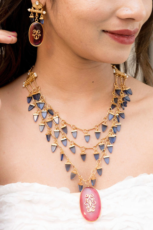 Neelara Charm– Boho Layered Pendant Necklace